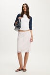 Celeste Lace Midi Skirt, BABYDOLL PINK - example image 1