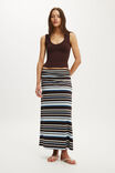 Honey Maxi Skirt, FLORENCE STRIPE DARK OAK - example image 1