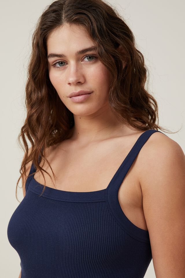 Buy Nelly All Day Strap Top - Navy
