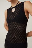 Nova Crochet Maxi Dress, BLACK - alternate image 4