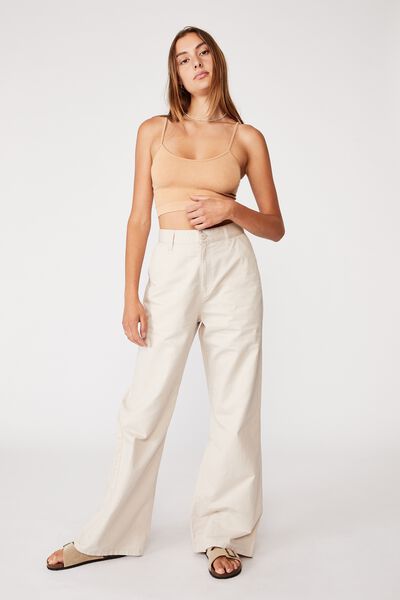 Parker Long Straight Pant, TAUPE