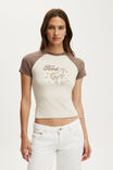 The Rolling Stones Music Raglan Tiny Tee, LCN FORD 1980 BRONCO / OAT MILK - example image 1