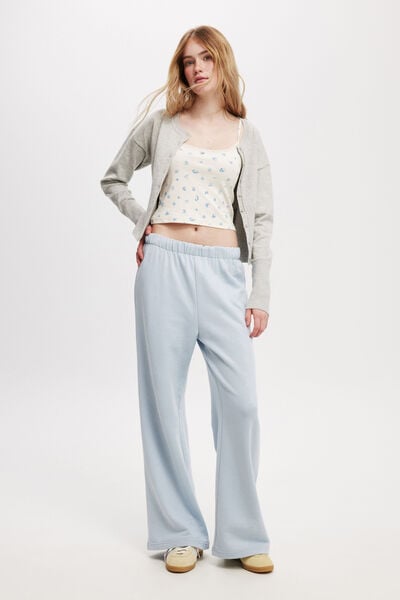 Classic Fleece Wide Leg Sweatpant, COASTAL BLUE