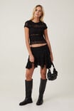 Eden Hanky Hem Mini Skirt, BLACK - alternate image 2
