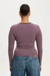 Everyday Smooth Long Sleeve, LISA STRIPE VELVET CURRANT - example image 3