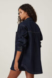 Blusa - Oversized Denim Shirt, INDIGO - vista alternativa 3