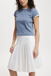 Serena Pleated Midi Skirt, WHITE - alternate image 3