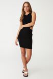 Camille Sleeveless Mini Cut Out Dress, BLACK