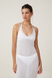 Sheer Knit Maxi Dress, WHITE - alternate image 2