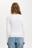 Byron Square Neck Long Sleeve, WHITE - alternate image 3