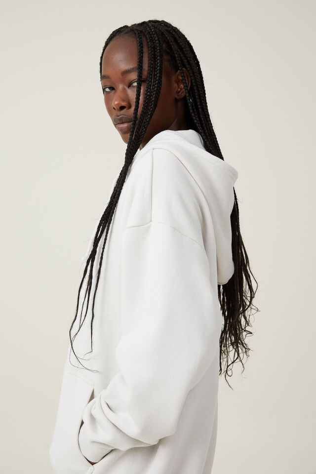 Classic Zip-Through Hoodie, VINTAGE WHITE