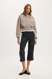 Oversized Zip Through Hoodie, PEBBLESTONE - example image 2