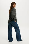 Wide Jean Asia Fit, GRAZED BLUE - example image 3