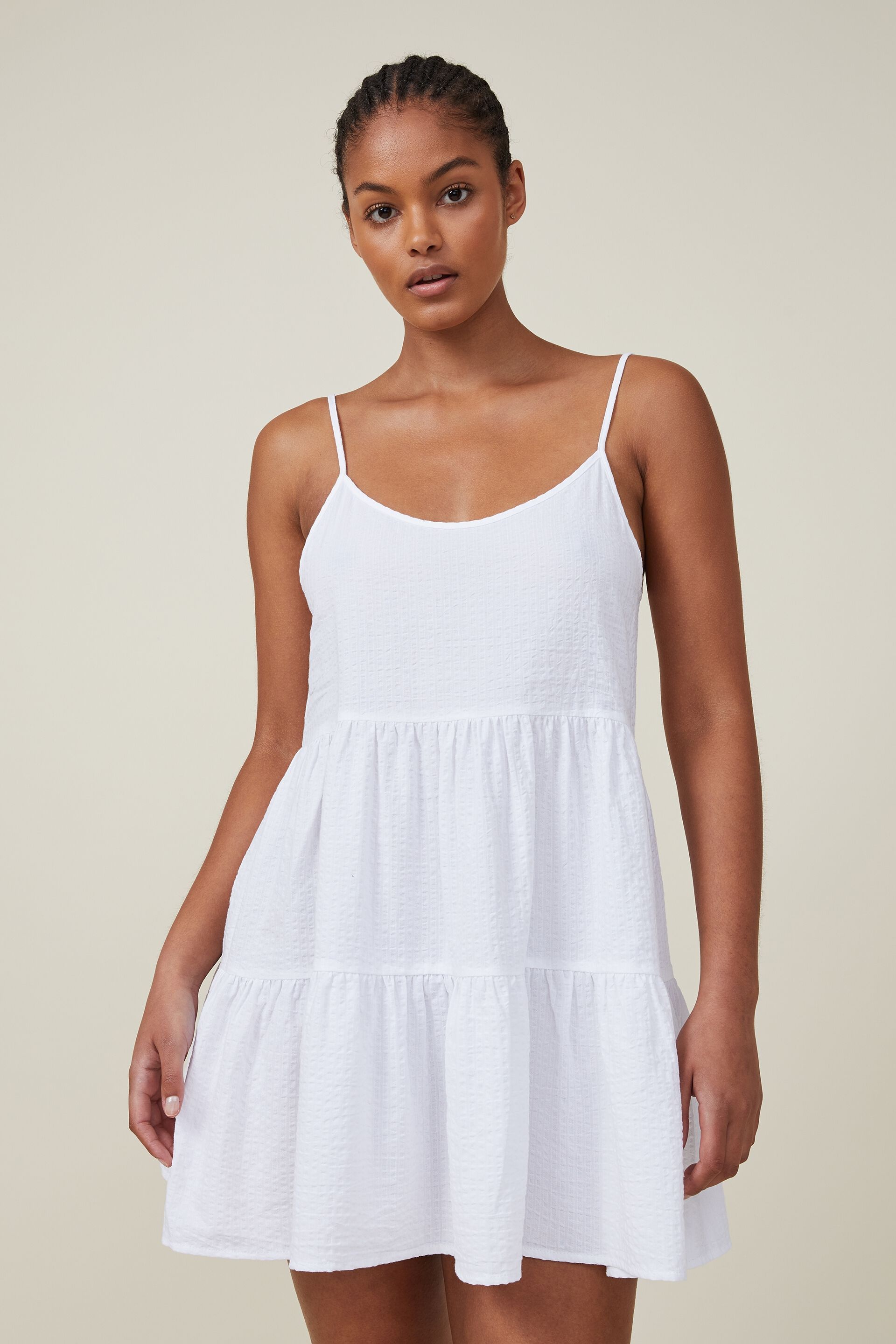 womens white cotton dress