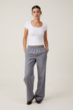 Staple Rib Scoop Neck Short Sleeve Top, WHITE II - example image 2