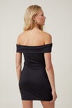 Off Shoulder Luxe Mini Dress, BLACK - alternate image 3