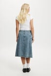 Bowie Denim Midi Skirt, BLUE CRUSH - alternate image 2