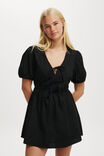 Allegra Tie Detail Mini Dress, BLACK - alternate image 1