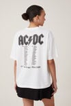 Acdc Boxy Graphic Tee, LCN PER ACDC 1985 TOUR/ VINTAGE WHITE - alternate image 3
