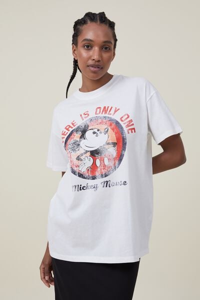 Camiseta - MICKEY OVERSIZED FIT LCN GRAPHIC TEE, LCN DIS MICKEY ONLY ONE / VINTAGE WHITE