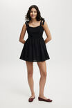 Daisy Fit And Flare Mini Dress, BLACK - alternate image 2