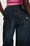 Low Relaxed Flare Jean, SAPPHIRE BLUE - example image 4
