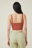 Seamless Nelly Straight Neck Tank, FALL BROWN - alternate image 3