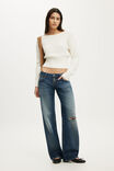 Softest Luxe Off Shoulder Knit, PORCELAIN - example image 2