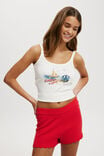 Clover Crochet Knit Short, SCARLET RED - alternate image 1