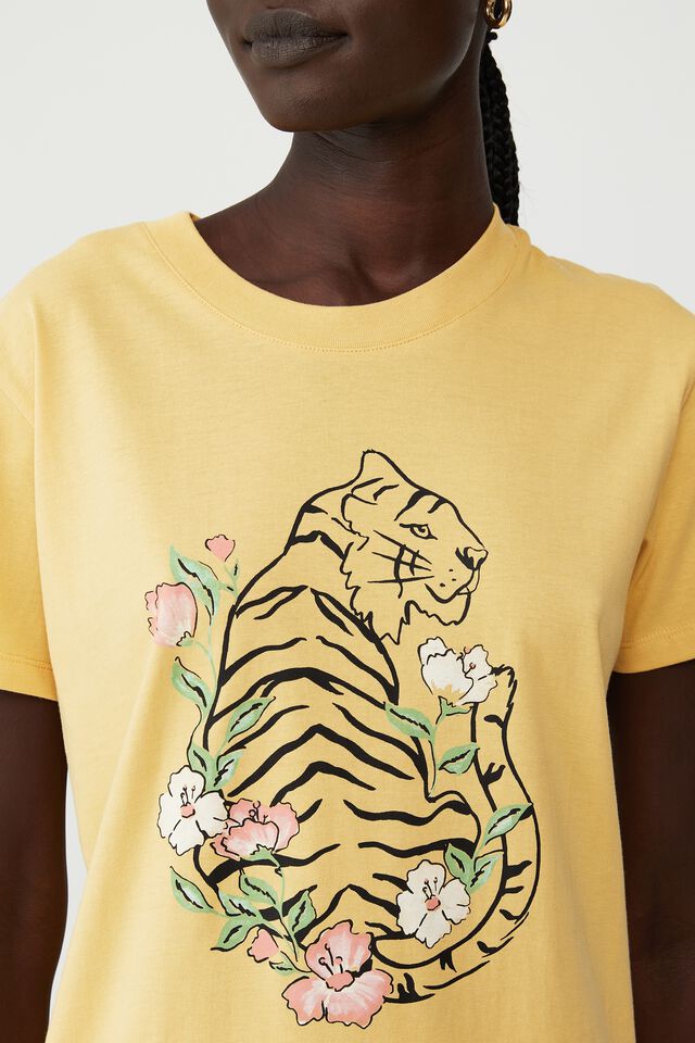 Classic Cny Graphic T Shirt, TIGER OUTLINE/RATTAN