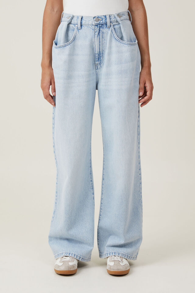 Adjustable Wide Jean, CRYSTAL BLUE