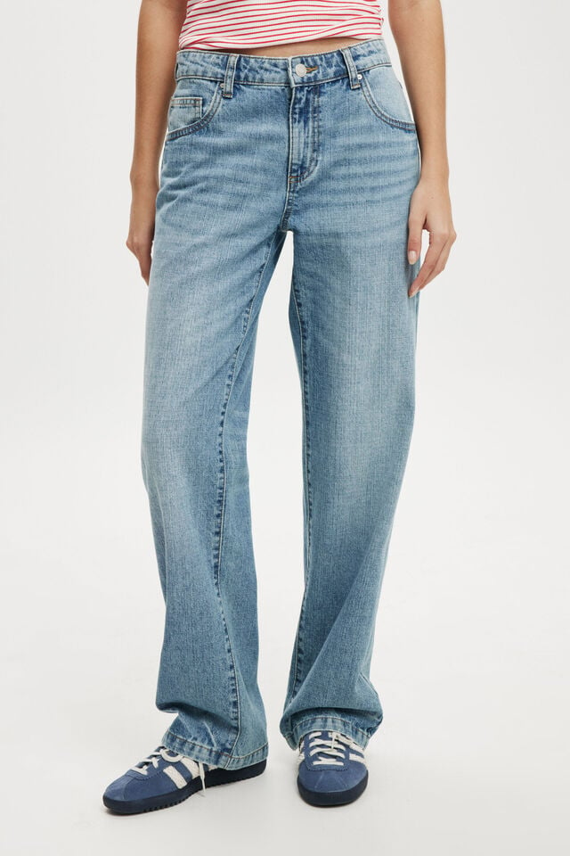 Low Rise Straight Jean, SURFERS BLUE