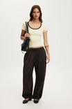 Everyday Smooth Scoop Neck Tee, VANILLA GLOW/DARK OAK BIND - example image 2