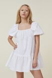 Harlow Short Sleeve Mini Dress, WHITE - alternate image 1