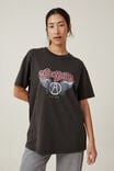 Camiseta - Boyfriend Fit Graphic License Tee, LCN BR AEROSMITH/WASHED BLACK - vista alternativa 1