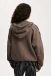 Classic Zip-Through Hoodie, DARK TRUFFLE - alternate image 3