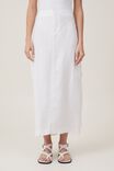 Frankie Utility Linen Skirt, WHITE - alternate image 4