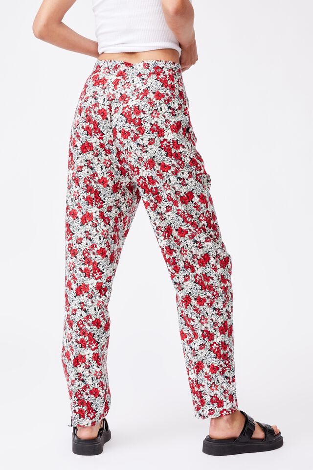 Ultimate Pleat Pant, HANNAH FLORAL LUCKY RED