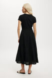 Brooke Broderie Midi Shirt Dress, BLACK - alternate image 3