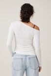 Camiseta - Gabby Off The Shoulder Long Sleeve Top, NATURAL WHITE - vista alternativa 3