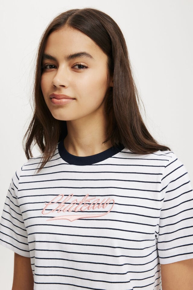 The Classic Tee, CHATEAU/WINTER NIGHT STRIPE