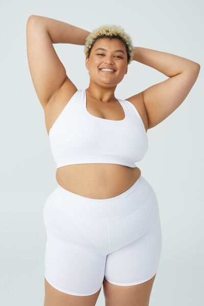 Curve  Active Strappy Sports Crop, WHITE