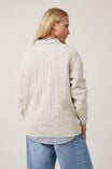 Luxe Pullover, OATMEAL MARLE CABLE - alternate image 3
