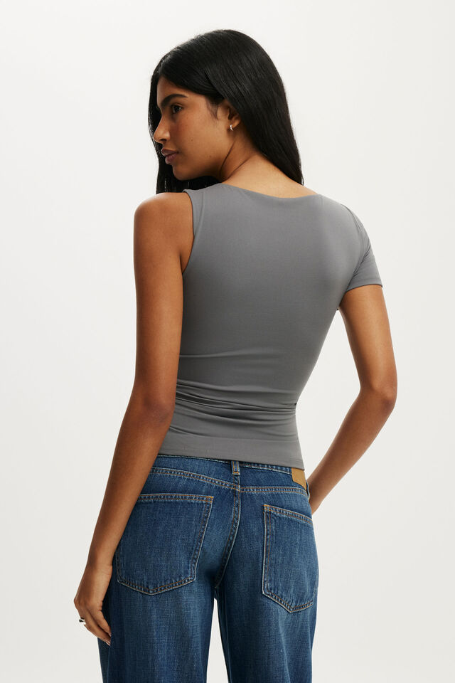 Camiseta - Ricki Trim Short Sleeve, URBAN GREY