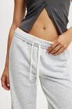 Wide Leg Sweatpant, SOFT GREY MARLE - example image 2
