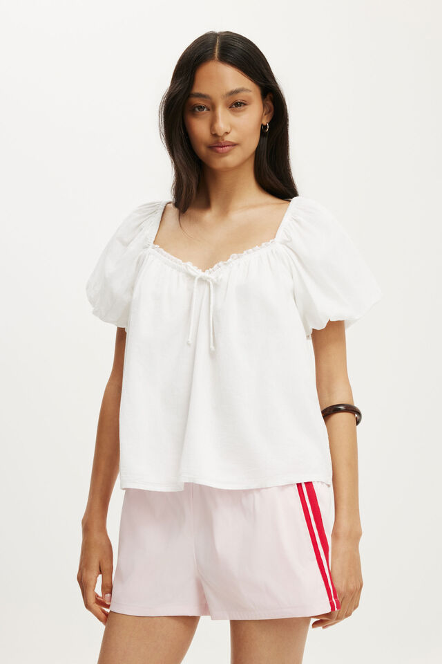 Nyla Woven Sport Short, BABYDOLL PINK/RED PETAL STRIPE