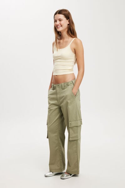 Archie Straight Leg Cargo Pant, ARTICHOKE