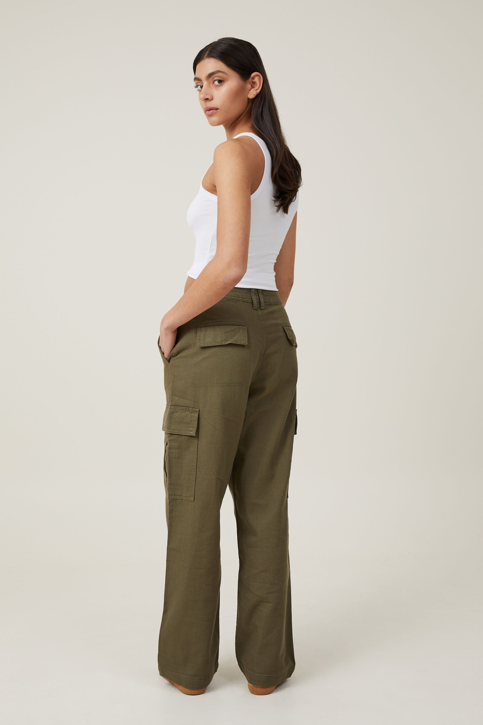 Cotton On Women's Bobbie Cargo Pants In Soft Olive | ModeSens