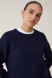 Luxe Pullover, INK NAVY CABLE - alternate image 4