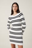 Stripe Knit Mini Dress, BOLD STRIPE GARDENIA - alternate image 1